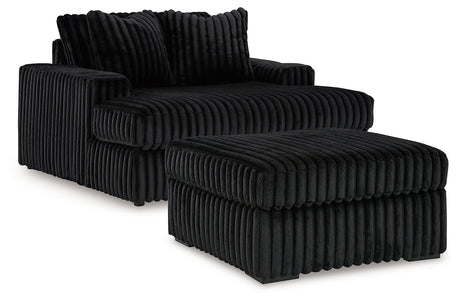 Furniture City Houma - Ashley Furniture - Midnight-Madness Oversized Chaise and Oversized Accent Ottoman - Oversized Chaise and Oversized Accent Ottoman - 98103U10