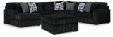 Furniture City Houma - Ashley Furniture - Midnight-Madness 4-Piece Sectional and Ottoman - 4-Piece Sectional and Ottoman - 98103U6