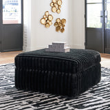 Midnight-Madness Oversized Chaise and Oversized Accent Ottoman