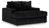 Midnight-Madness Oversized Chaise and Oversized Accent Ottoman