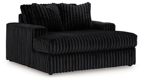 Midnight-Madness 4-Piece Sectional and Oversized Chaise
