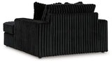 Midnight-Madness 4-Piece Sectional and Oversized Chaise