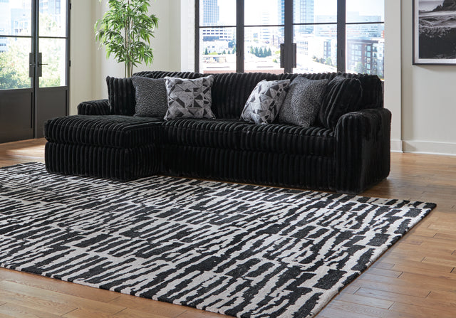 Furniture City Houma - Ashley Furniture - Midnight-Madness Sectional - LAF 3-Piece Sectional with Chaise / Onyx - 98103S9
