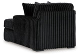 Midnight-Madness 2-Piece Sectional and Oversized Accent Ottoman