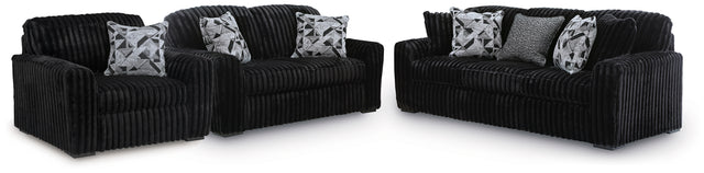 Furniture City Houma - Ashley Furniture - Midnight-Madness Sofa, Loveseat and Oversized Chair - Sofa, Loveseat and Oversized Chair - 98103U14