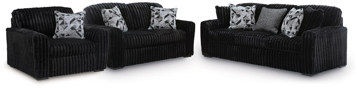 Midnight-Madness Sofa, Loveseat and Oversized Chair
