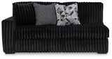 Midnight-Madness 2-Piece Sectional and Oversized Accent Ottoman