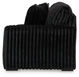 Midnight-Madness 3-Piece Sectional and Oversized Ottoman