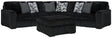 Furniture City Houma - Ashley Furniture - Midnight-Madness 3-Piece Sectional and Oversized Ottoman - 3-Piece Sectional and Oversized Ottoman - 98103U7