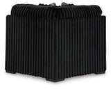 Midnight-Madness 3-Piece Sectional and Oversized Ottoman