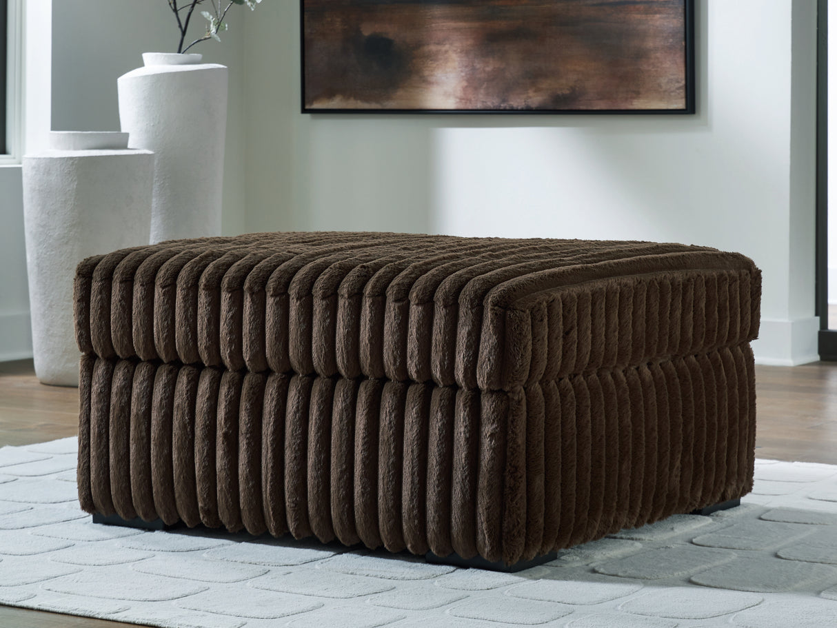 Furniture City Houma - Ashley Furniture - Midnight-Madness Living Room - Oversized Accent Ottoman / Chocolate - 9810408