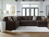 Furniture City Houma - Ashley Furniture - Midnight-Madness Sectional - LAF 4-Piece Sectional with Chaise / Chocolate - 98104S3