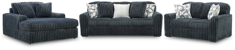 Furniture City Houma - Ashley Furniture - Midnight-Madness Sofa, Loveseat and Oversized Chaise - Sofa, Loveseat and Oversized Chaise - 98105U2