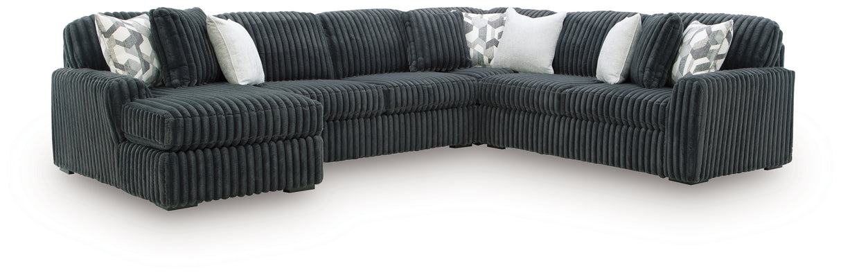 Midnight-Madness 4-Piece Sectional with Chaise