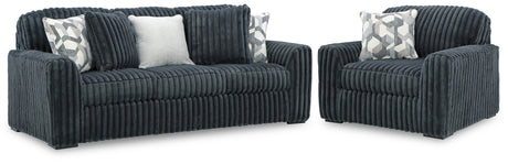 Furniture City Houma - Ashley Furniture - Midnight-Madness Sofa and Oversized Chair - Sofa and Oversized Chair - 98105U3