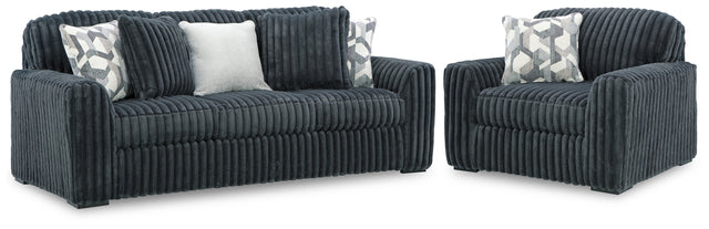 Furniture City Houma - Ashley Furniture - Midnight-Madness Sofa and Oversized Chair - Sofa and Oversized Chair - 98105U3