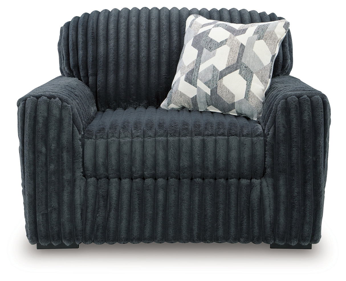 Midnight-Madness Sofa and Oversized Chair