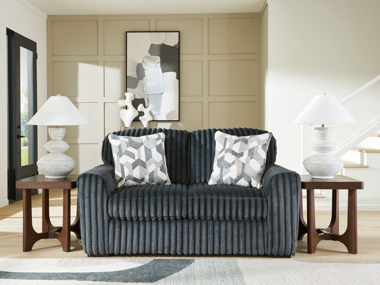 Furniture City Houma - Ashley Furniture - Midnight-Madness Loveseat - Loveseat / Gunmetal - 9810535