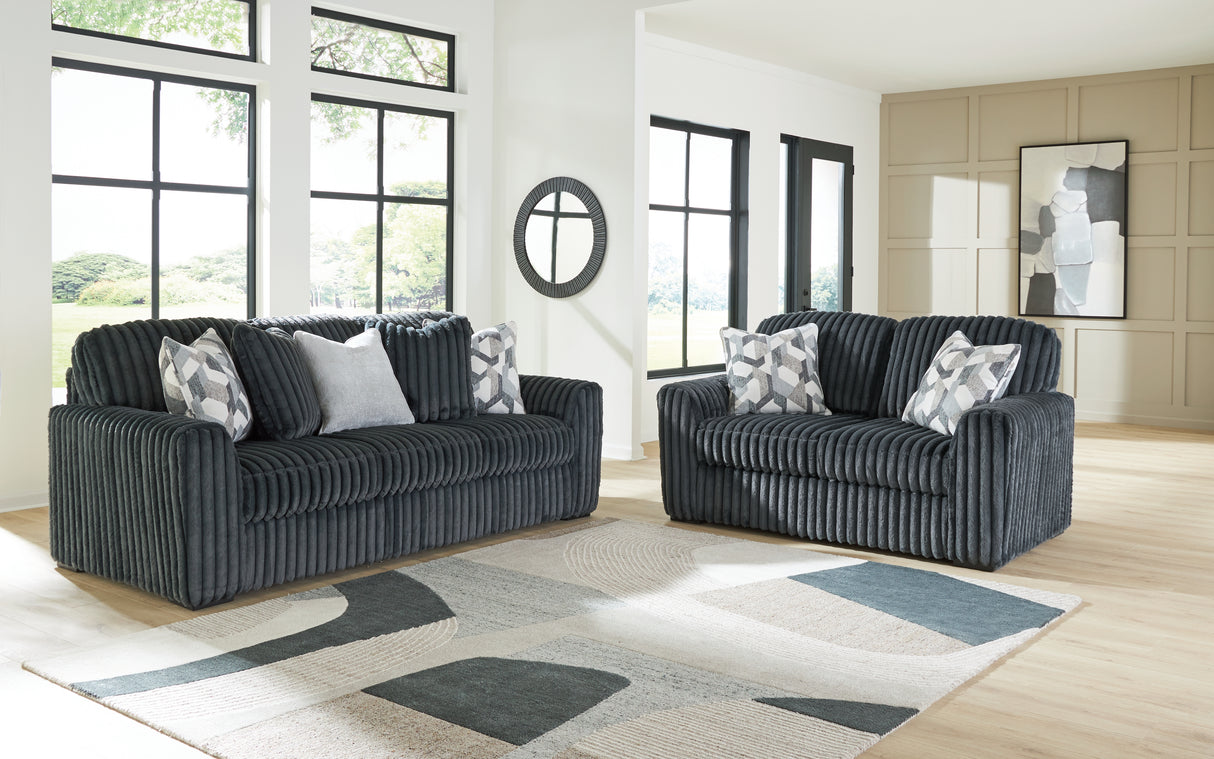 Furniture City Houma - Ashley Furniture - Midnight-Madness Sofa and Loveseat - Sofa and Loveseat - 98105U1