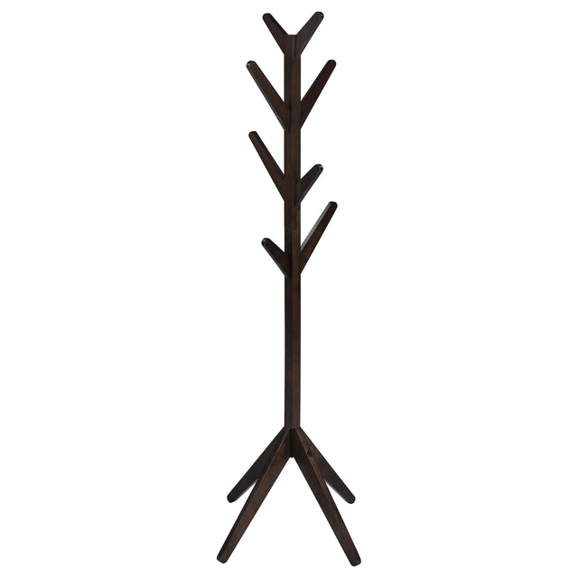 Furniture City Houma - Coaster - Margaret Solid Wood Coat Rack Clothing Hanger Cappuccino - 983273