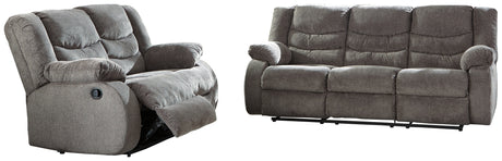 Furniture City Houma - Ashley Furniture - Tulen Reclining Sofa and Loveseat - Reclining Sofa and Loveseat - 98606U1