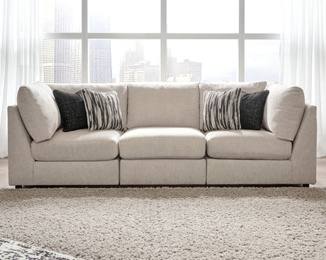 Furniture City Houma - Ashley Furniture - Kellway 3-Piece Sectional Sofa - 3-Piece Sectional Sofa / Bisque - 98707S6
