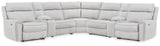 Furniture City Houma - Ashley Furniture - Social Pointe 7-Piece Reclining Sectional with Storage Consoles - 7-Piece Reclining Sectional with Storage Consoles - PC98802S34