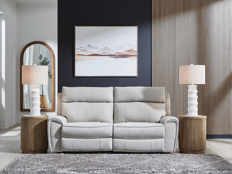 Furniture City Houma - Ashley Furniture - Social Pointe 2-Piece Reclining Loveseat - 2-Piece Reclining Loveseat / Pearl/Ash - PC98802S21