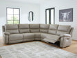 Furniture City Houma - Ashley Furniture - Narwhal Place 5-Piece Power Reclining Sectional - 5-Piece Power Reclining Sectional / Pebble - PC99201S8