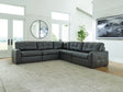Furniture City Houma - Ashley Furniture - Brindley Pier 5-Piece Sectional - RAF 5-Piece Sectional / Fog - 99503S3