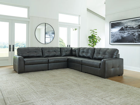 Furniture City Houma - Ashley Furniture - Brindley Pier 5-Piece Sectional - RAF 5-Piece Sectional / Fog - 99503S3