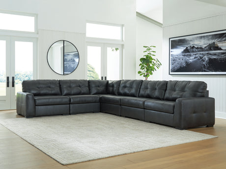 Furniture City Houma - Ashley Furniture - Brindley Pier 6-Piece Sectional - RAF 6-Piece Sectional / Fog - 99503S5