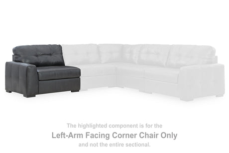 Furniture City Houma - Ashley Furniture - Brindley Pier Left-Arm Facing Corner Chair - LAF Corner Chair / Fog - 9950364
