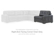 Furniture City Houma - Ashley Furniture - Brindley Pier Right-Arm Facing Corner Chair - RAF Corner Chair / Fog - 9950365
