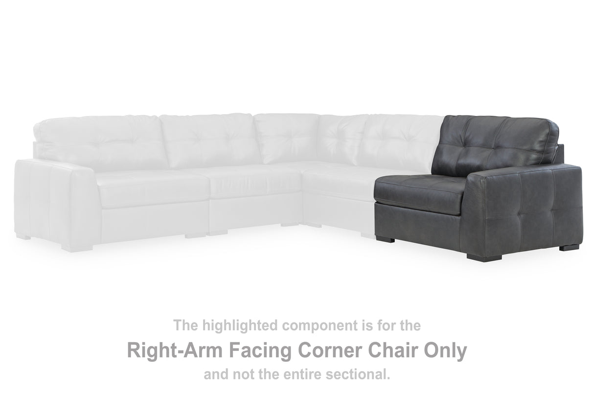 Furniture City Houma - Ashley Furniture - Brindley Pier Right-Arm Facing Corner Chair - RAF Corner Chair / Fog - 9950365