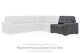 Furniture City Houma - Ashley Furniture - Brindley Pier Right-Arm Facing Corner Chair - RAF Corner Chair / Fog - 9950365