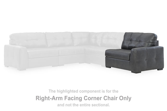 Furniture City Houma - Ashley Furniture - Brindley Pier Right-Arm Facing Corner Chair - RAF Corner Chair / Fog - 9950365