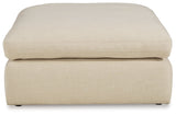 Elyza - Oversized Accent Ottoman - Linen