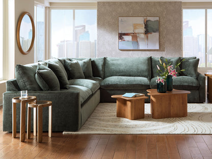 Carriage View - 3-Piece Sectional - Jade