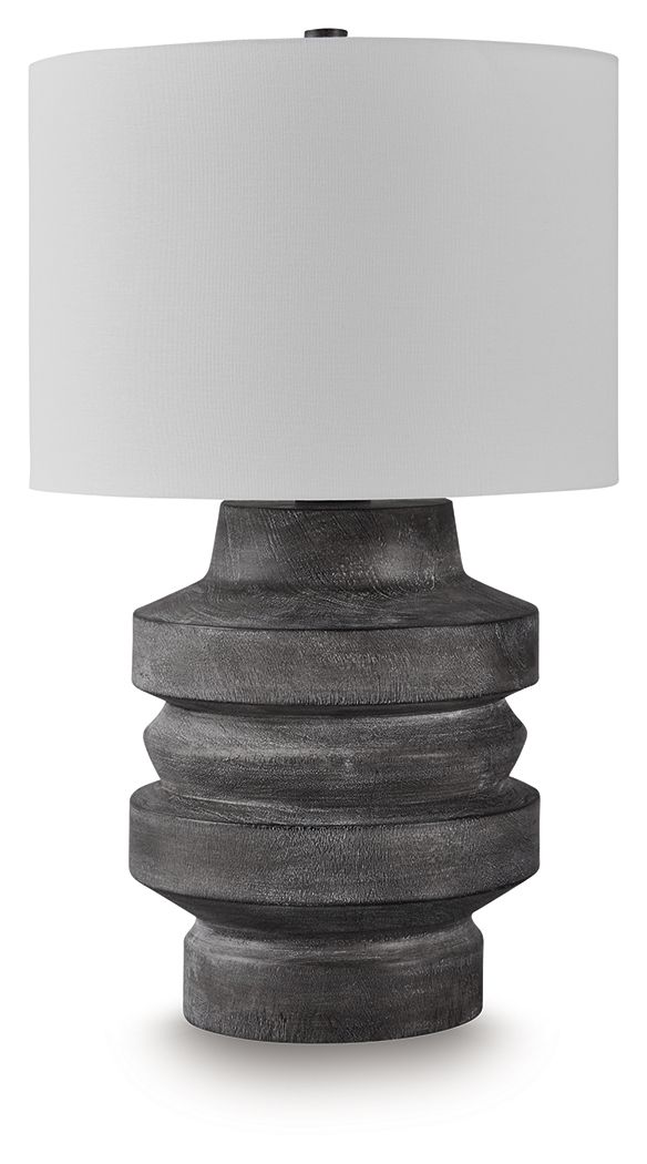 Wahida - Poly Table Lamp - Distressed Black