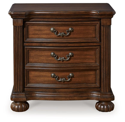 Lavinton - Three Drawer Night Stand - Brown