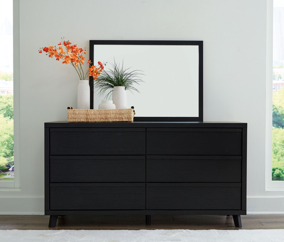 Danziar - Dresser And Mirror - Black