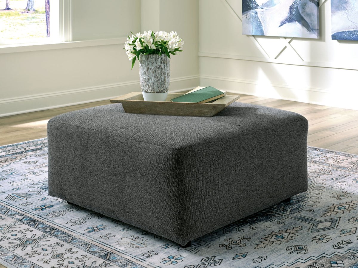 Edenfield - Oversized Accent Ottoman - Charcoal