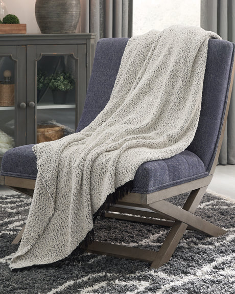 Furniture City Houma - Ashley Furniture - Leonita Throw - Throw / Black/White - A1000769T