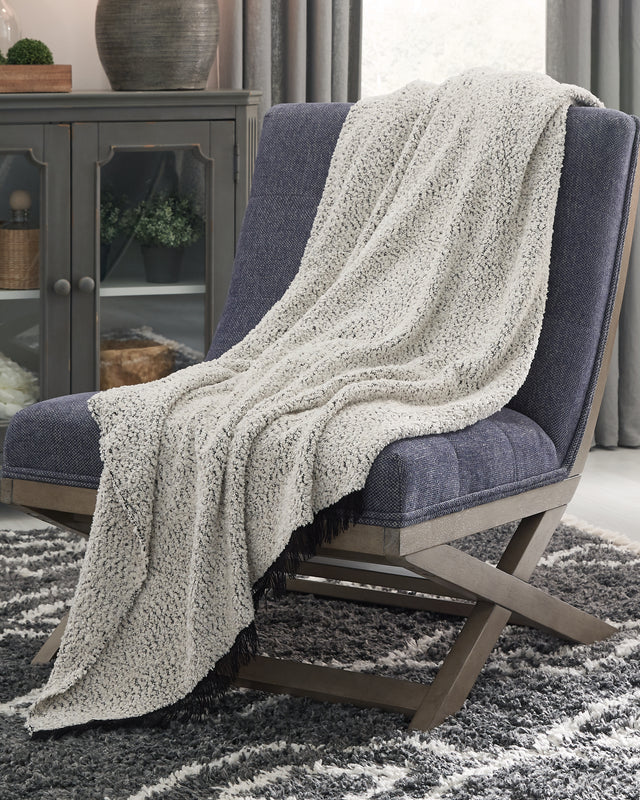 Furniture City Houma - Ashley Furniture - Leonita Throw - Throw / Black/White - A1000769T