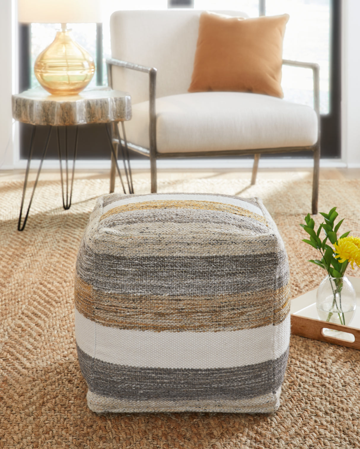 Furniture City Houma - Ashley Furniture - Josalind Pouf - Pouf / Multi - A1000935