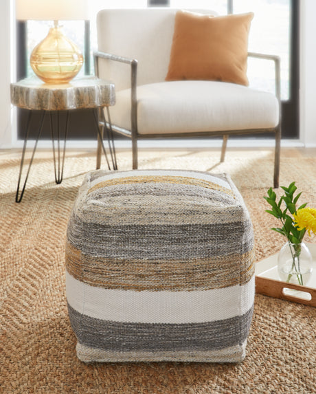 Furniture City Houma - Ashley Furniture - Josalind Pouf - Pouf / Multi - A1000935