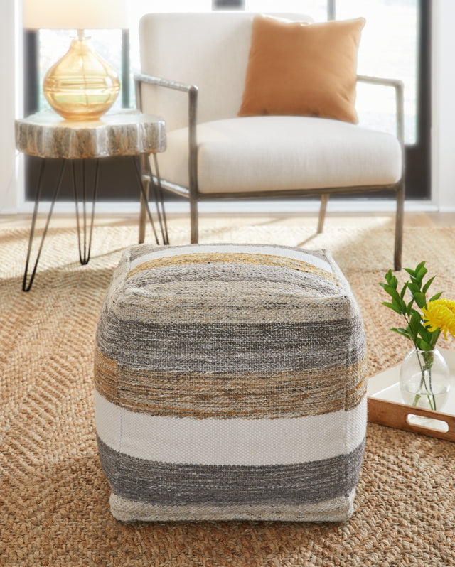 Furniture City Houma - Ashley Furniture - Josalind Pouf - Pouf / Multi - A1000935