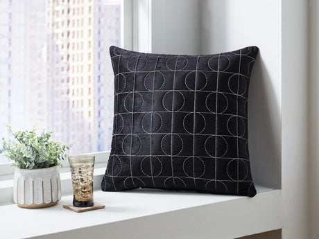 Furniture City Houma - Ashley Furniture - Kydner Pillow (Set of 4) - Pillow (4/CS) / Black/Silver - A1001108