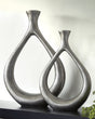 Furniture City Houma - Ashley Furniture - Dimaia Vase (Set of 2) - Vase (Set of 2) (2/CS) / Antique Silver Finish - A2000348